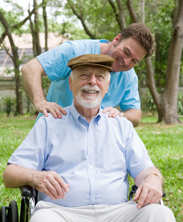 Senior Enjoys Massage